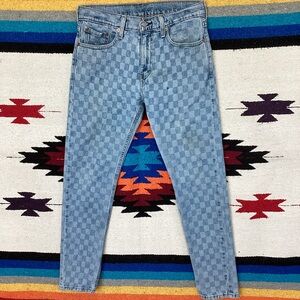 Levi’s 512 Checkered jeans skater biker size 29 x 29 slim leg